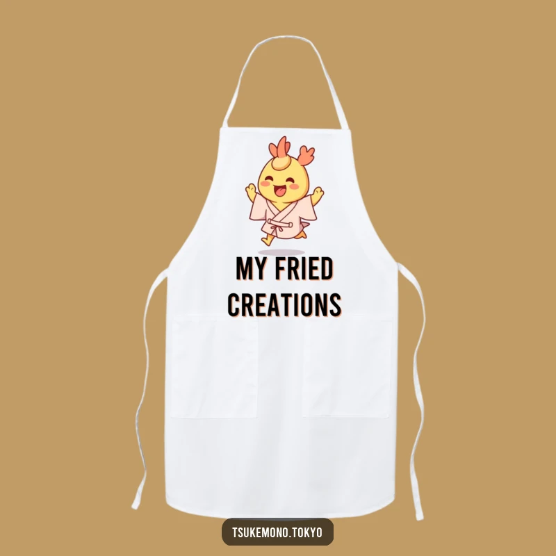 Funny Tempura Shrimp Yukata Apron: Kitchen Excitement & Playful Style Gift