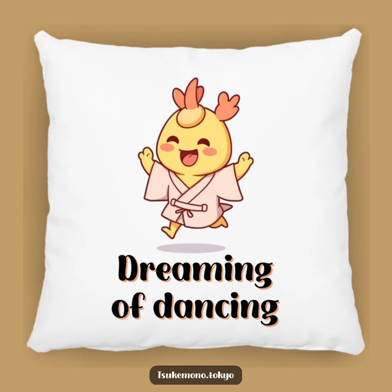 Funny Tempura Shrimp Yukata Pillow: Cozy & Excited Accent Decor Gift