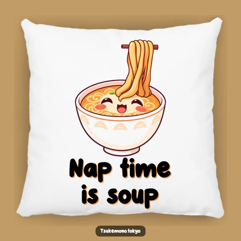Funny Ramen Pillow - Cozy Noodles Cushion, Hilarious Home Decor and Perfect Funny Gift!