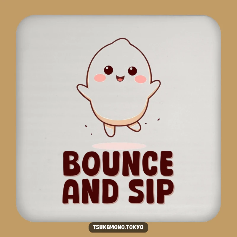 Funny Mochi Bounce Coaster - Protect Surfaces Sweetly, Hilarious Tabletop Accessory and Perfect Funny Gift!
