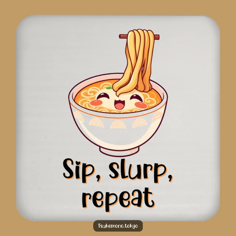 Funny Ramen Coaster - Protect Surfaces with Delight, Hilarious Tabletop Accessory and Perfect Funny Gift!