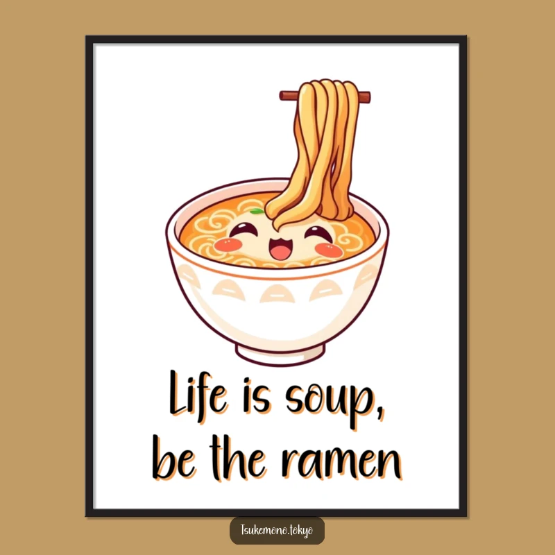 Funny Free Printable Ramen Wall Art: Joyful Noodle Downloadable Decor