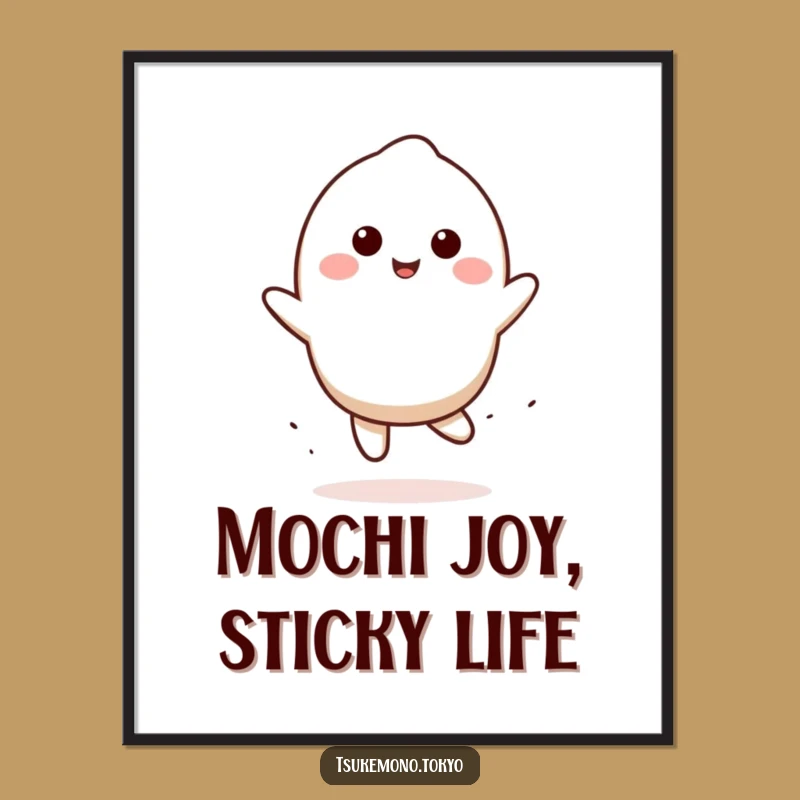 Funny Free Printable Mochi Wall Art: Playful Bounce Downloadable Decor
